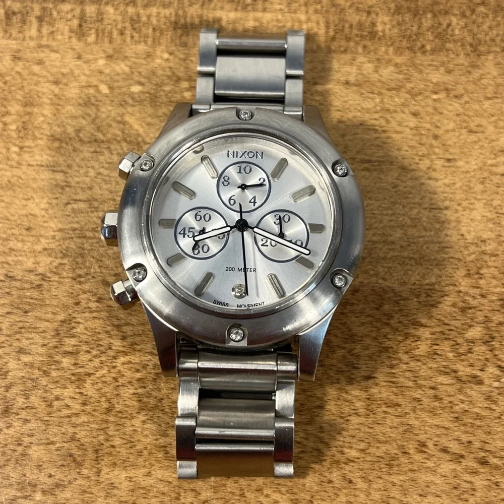 NIXON Bling The Camden Chrono 12A-S Swiss‎ Movement Watch - Needs Battery